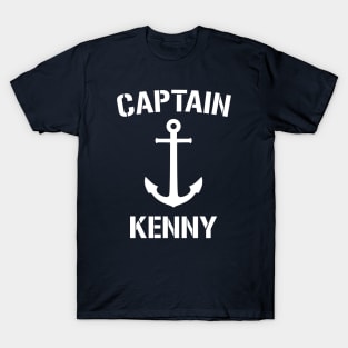 Nautical Captain Kenny Personalized Boat Anchor T-Shirt